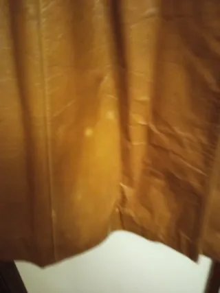 Gabardina de cuero auténtico con cinturón