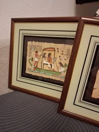 Cuadro Papyrus Egipcio Marco Madera