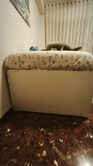 Cama nido CON COLCHONES de madera BLANCA