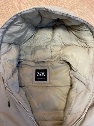 Chaqueta Zara Bomber Oversize Beige Talla S