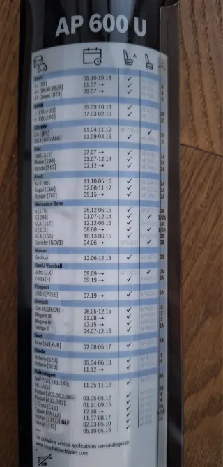 Bosch coppia di Tergicristalli AP 475 U AP 600 U