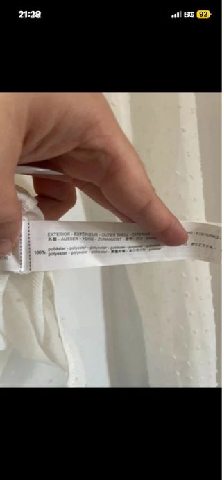 Blusa plumeti blanco y negro Talla L