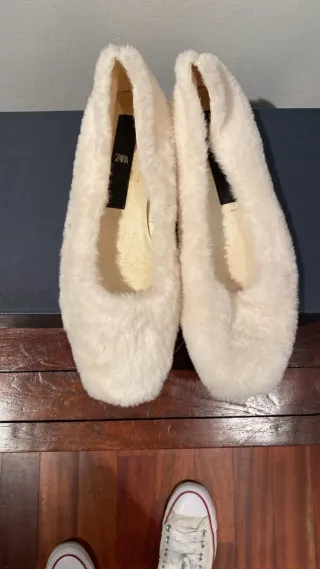 Bailarinas Zara Beige/Blanco