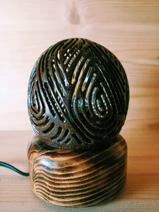 Lampada decorativa in cocco