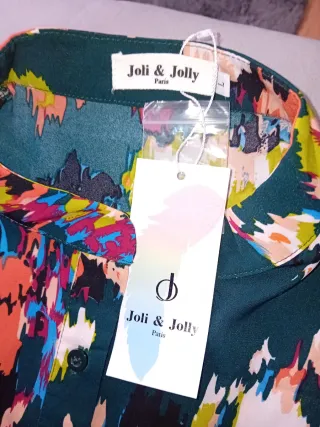 Vestido largo estampado multicolor