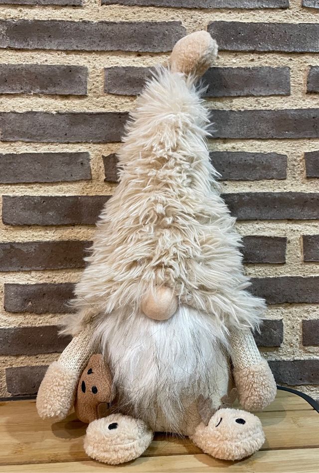 Gnomo Navideño Beige y Marrón