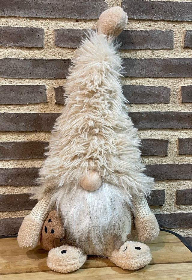 Gnomo Navideño Beige y Marrón