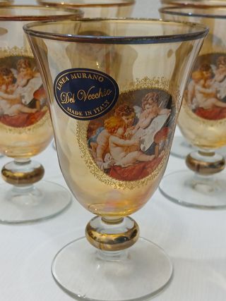 Bicchieri Murano Vintage Dorati