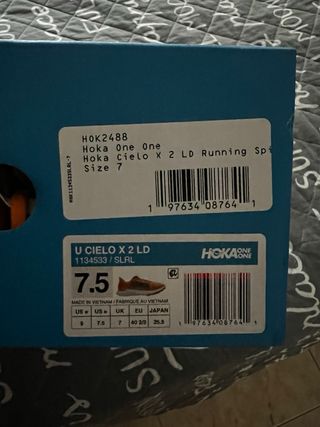 Zapatillas Hoka Clavos Talle 40 2/3 Naranja