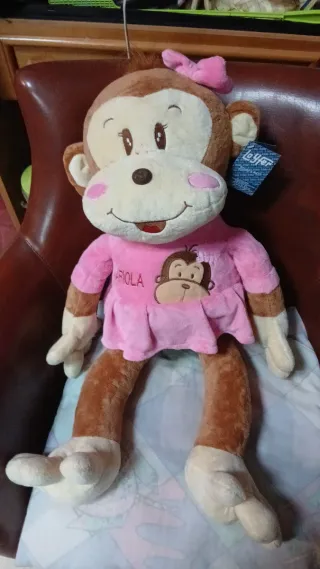 Peluche Mono Rosa Niña