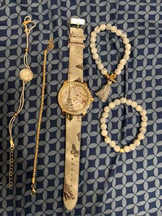 Set 5 Relojes Mujer Diamantes Imitación