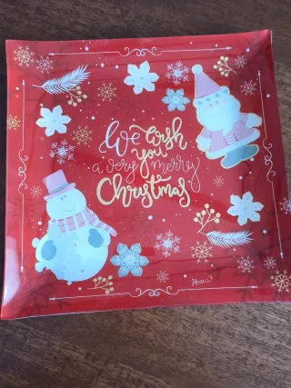 Vassoio Babbo Natale Pupazzo Neve