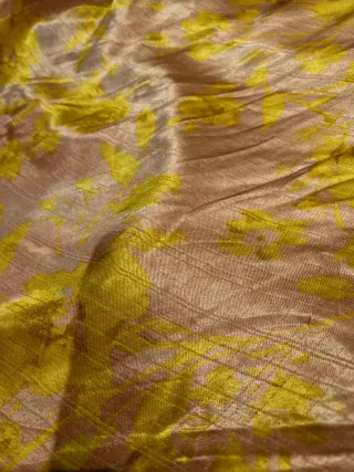 Vestido fiesta largo rosa y amarillo