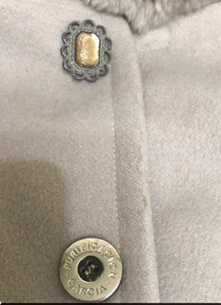 Chaquetón lana y mohair beig