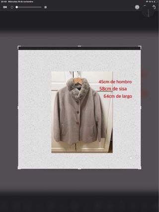 Chaquetón lana y mohair beig