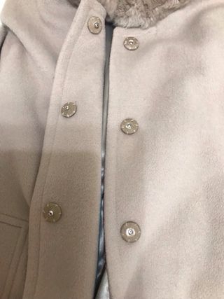 Chaquetón lana y mohair beig