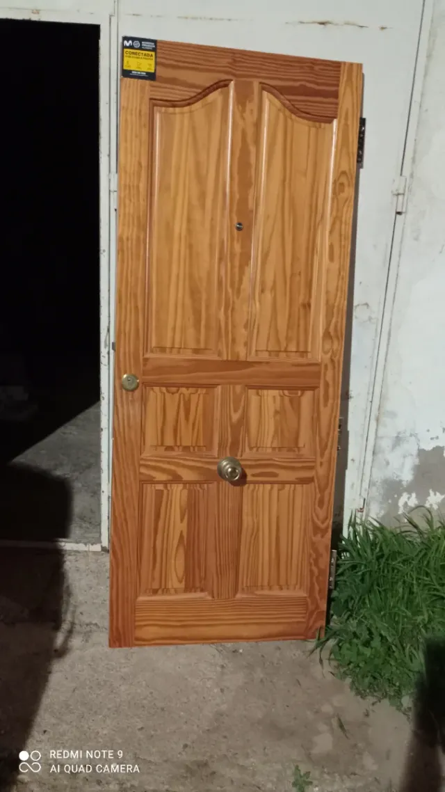 Puerta de entrada de madera