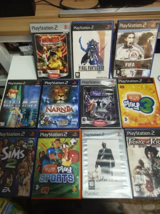 Lote PS2 Slim 11 juegos: Consola, Mandos y Juegos