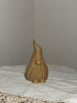 Gnomo Natalizio 3D Effetto Legno 9 cm