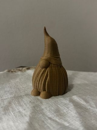 Gnomo Natalizio 3D Effetto Legno 9 cm