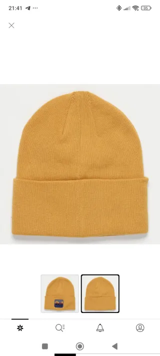 Gorro Timberland Amarillo con Parche Montaña