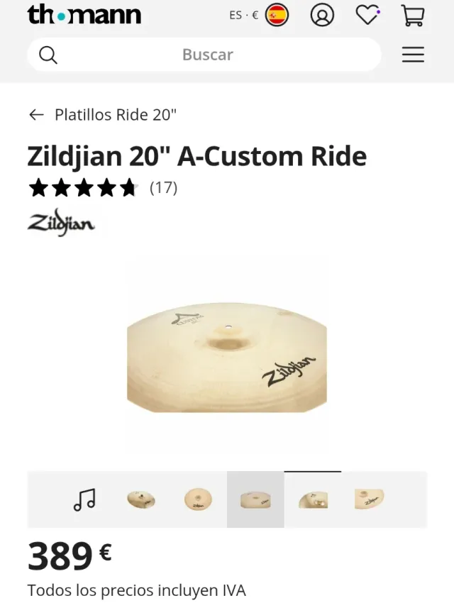 Zildjian Ride A Custom 20"