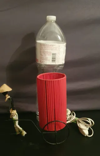 Lampada vintage uomo con carretto