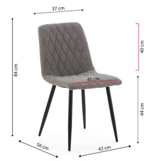Pack 4 Sillas Tapizadas Beige/Negro
