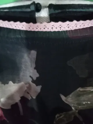 Vestido negro flores rosas Matilda Talla XXL