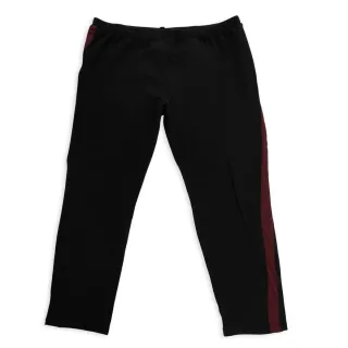 Leggings curvy neri con banda bordeaux