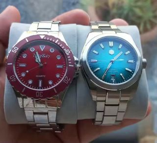 Reloj McyKey Cuarzo Hombre Rojo/Plata