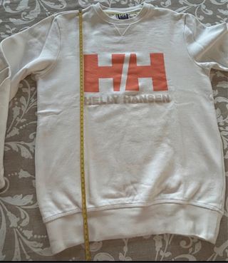 Sudadera blanca de Helly Hansen. Talla XS. Nueva