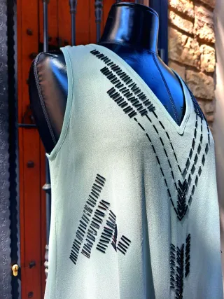 Vestido fiesta con pedrería "Tintoretto" TallaM/38