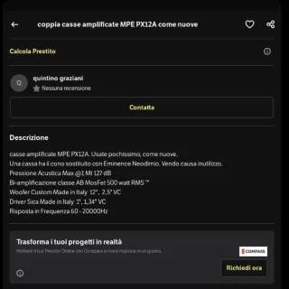 Casse amplificate MPE nere PX12A