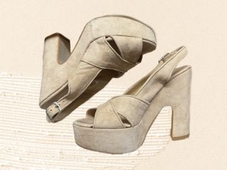 Chunky heel wedge sandals Italian handmade