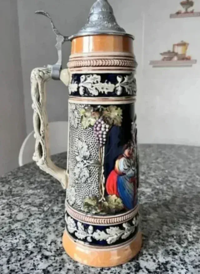 Brocca di birra tedesca artigianale - ceramica