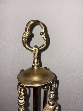 Set accessori camino ottone antichi