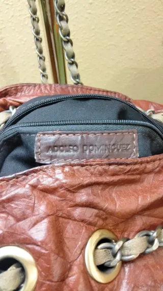 Bolso saco piel marrón