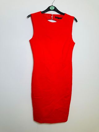 Vestido Zara Rojo Espalda Descubierta