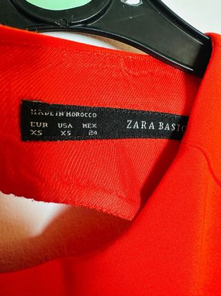 Vestido Zara Rojo Espalda Descubierta