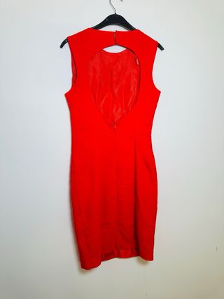 Vestido Zara Rojo Espalda Descubierta