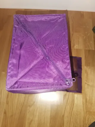 Zapatero Plegable Tela Morado