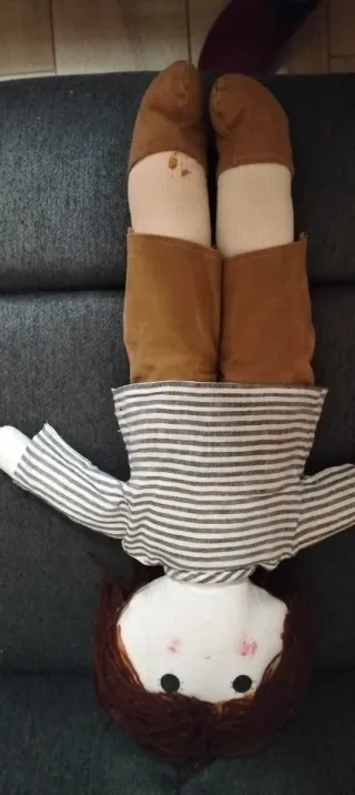 Pareja de muñecos de tela artesanales