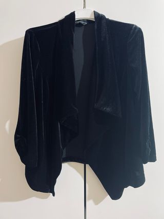 Americana Chaqueta de terciopelo negra