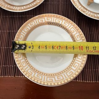 Juego de té porcelana oro y blanco