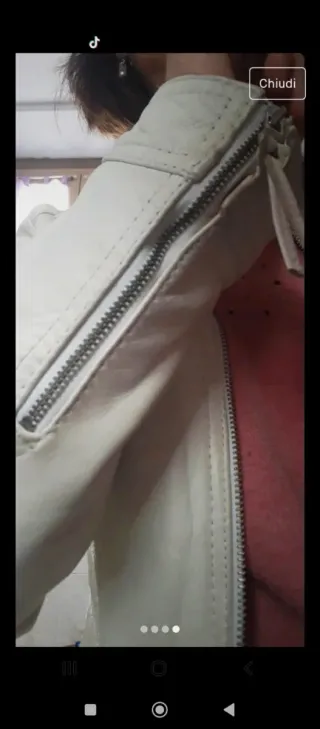 Giacca donna in pelle bianca