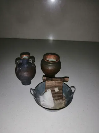 Accesorios Belén: Tinajas y Tabla de Lavar