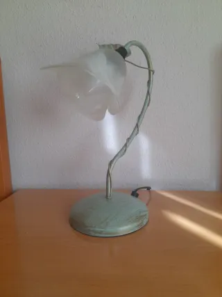 Lámpara de techo floral metal y cristal