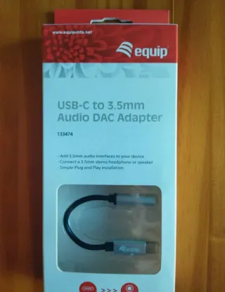 Adaptador Audio USB-C a 3.5mm DAC Equip