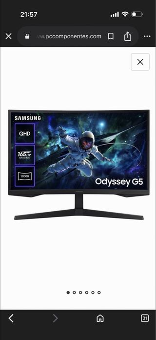 Monitor Gaming Samsung Odyssey G5 QHD 165Hz